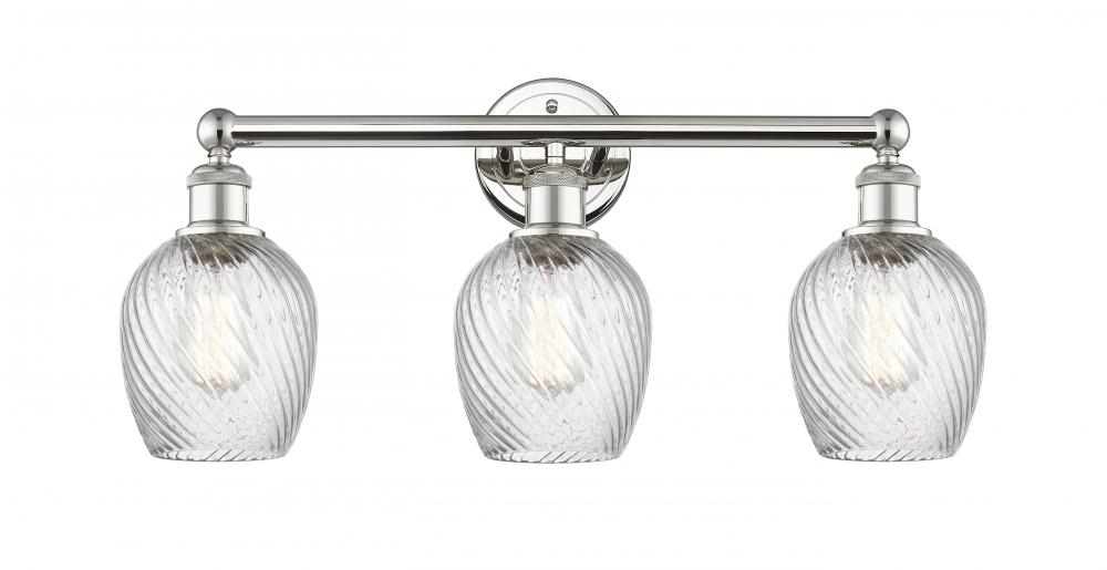 Salina - 3 Light - 24 inch - Polished Nickel - Bath Vanity Light