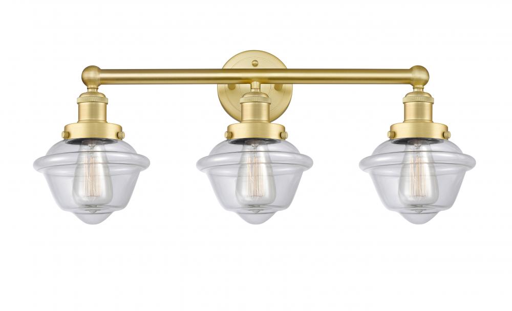 Oxford - 3 Light - 25 inch - Satin Gold - Bath Vanity Light