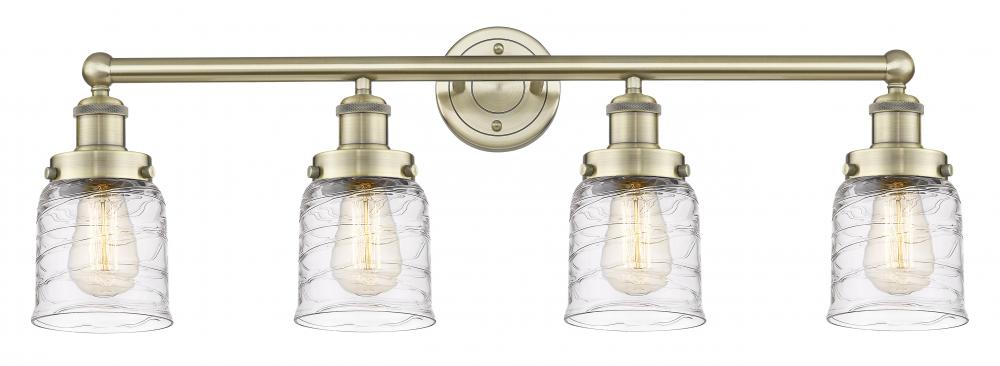 Bell - 4 Light - 32 inch - Antique Brass - Bath Vanity Light