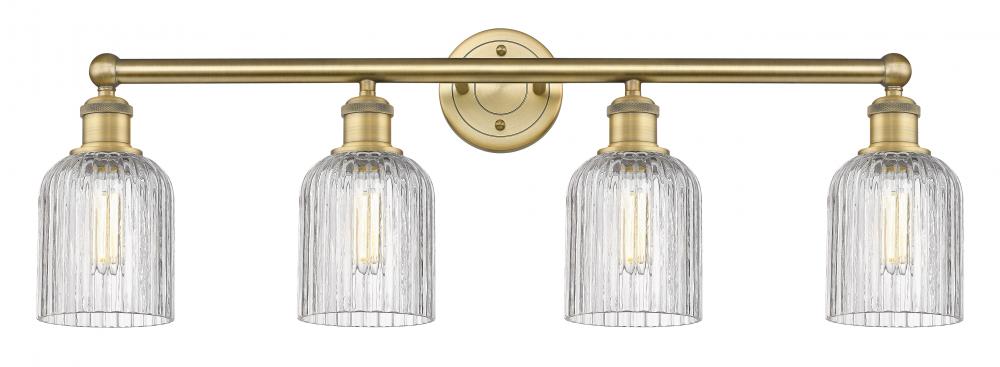 Bridal Veil - 4 Light - 32 inch - Brushed Brass - Bath Vanity Light