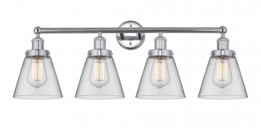 Cone - 4 Light - 33 inch - Polished Chrome - Bath Vanity Light