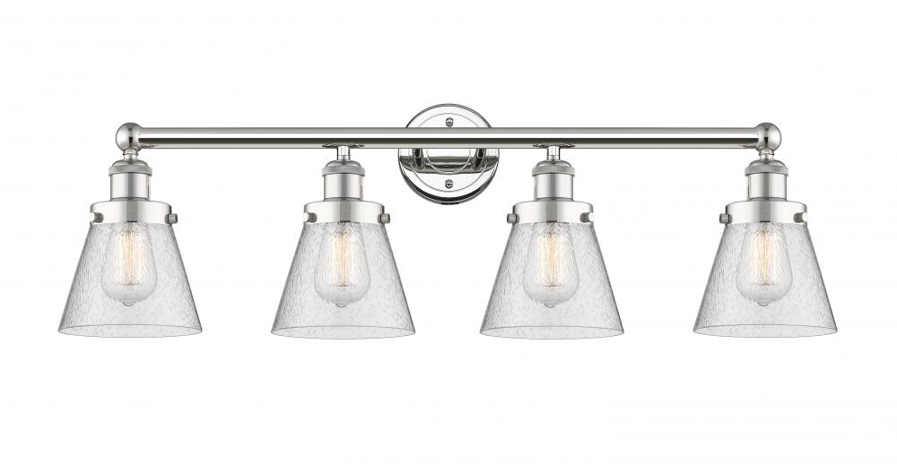 Cone - 4 Light - 33 inch - Polished Nickel - Bath Vanity Light