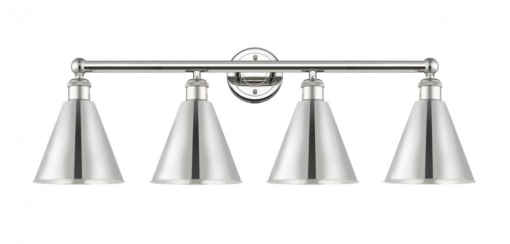 Berkshire - 4 Light - 35 inch - Polished Nickel - Bath Vanity Light