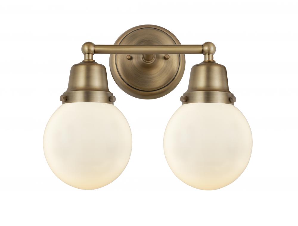 Beacon - 2 Light - 14 inch - Brushed Brass - Bath Vanity Light