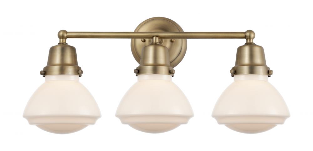 Olean - 3 Light - 23 inch - Brushed Brass - Bath Vanity Light