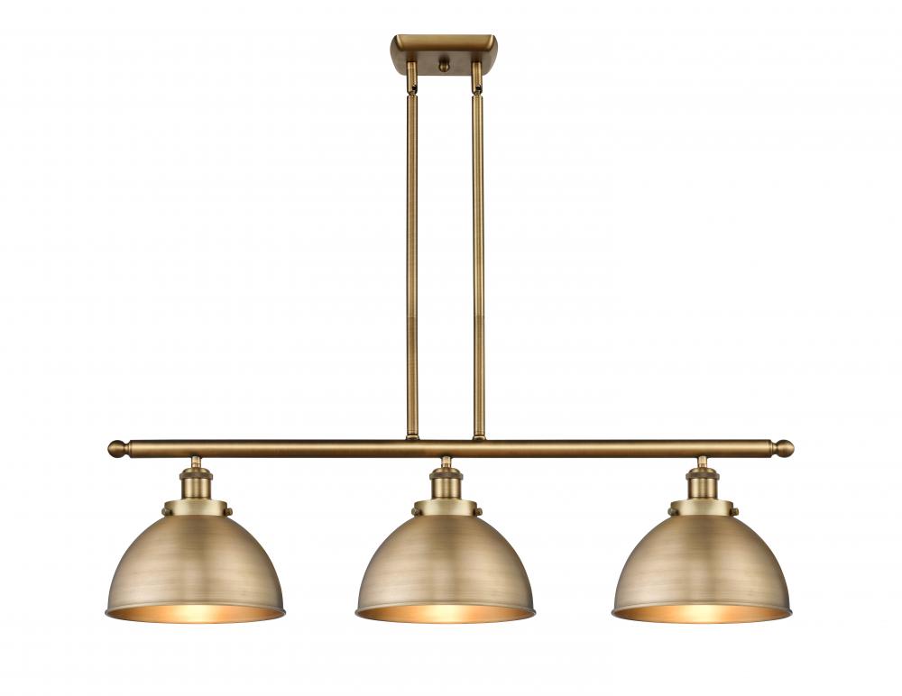 Derby - 3 Light - 36 inch - Brushed Brass - Stem Hung - Island Light