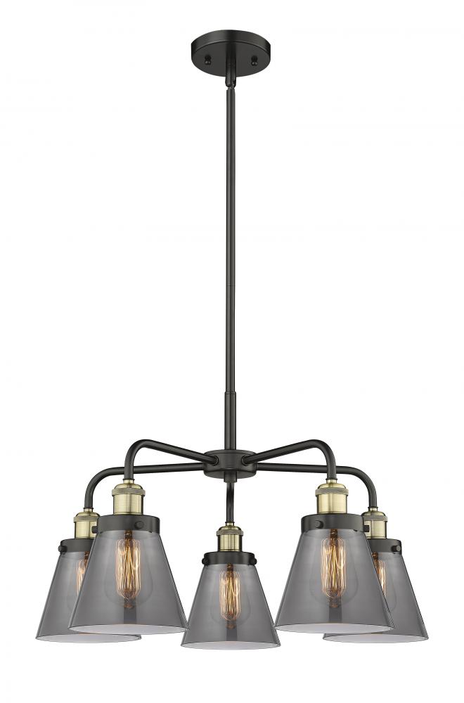 Cone - 5 Light - 25 inch - Black Antique Brass - Chandelier