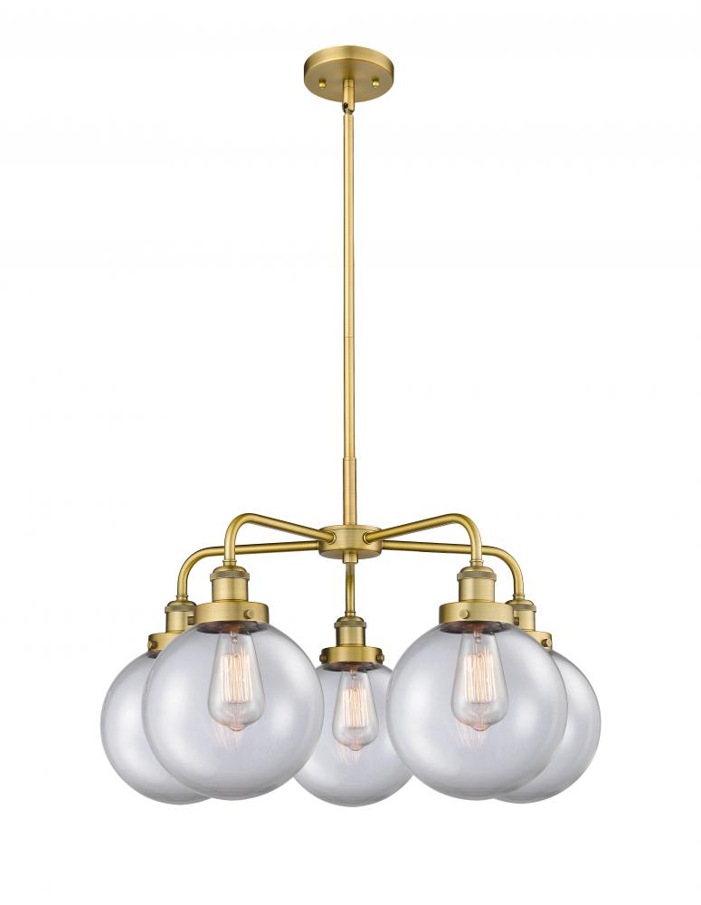 Whitney - 5 Light - 27 inch - Brushed Brass - Chandelier