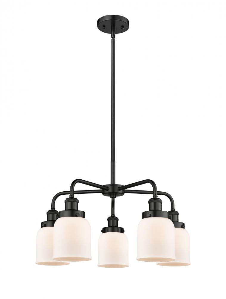 Cone - 5 Light - 24 inch - Matte Black - Chandelier