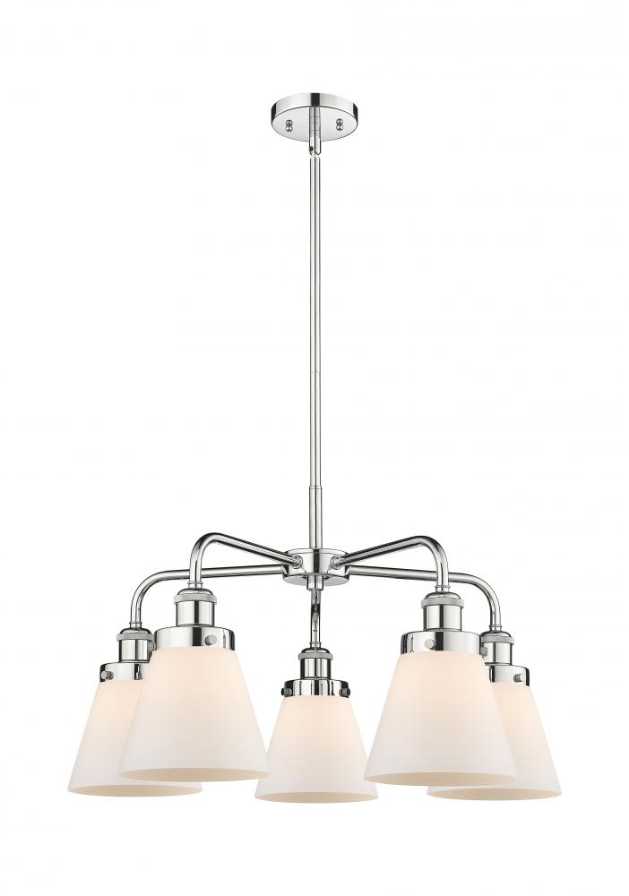 Cone - 5 Light - 25 inch - Polished Chrome - Chandelier