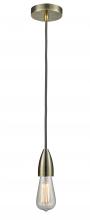 Innovations Lighting 100AB-10GY-4AB - Fairchild - 1 Light - 2 inch - Antique Brass - Cord hung - Mini Pendant