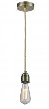  100AB-10RE-2AB - Winchester - 1 Light - 2 inch - Antique Brass - Cord hung - Mini Pendant