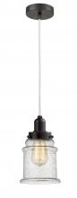 Innovations Lighting 100OB-10W-0H-OB-G184 - Whitney - 1 Light - 8 inch - Oil Rubbed Bronze - Cord hung - Mini Pendant