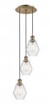 Innovations Lighting 113B-3P-AB-G654-6 - Cindyrella - 3 Light - 13 inch - Antique Brass - Cord Hung - Multi Pendant