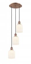 Innovations Lighting 113B-3P-AC-G559-5GWH - Bridal Veil - 3 Light - 12 inch - Antique Copper - Cord Hung - Multi Pendant