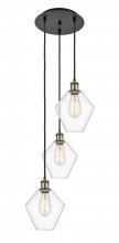  113B-3P-BAB-G652-8 - Cindyrella - 3 Light - 15 inch - Black Antique Brass - Cord Hung - Multi Pendant