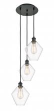 Innovations Lighting 113B-3P-BK-G652-8 - Cindyrella - 3 Light - 15 inch - Matte Black - Cord Hung - Multi Pendant