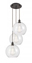 Innovations Lighting 113B-3P-OB-G122-12 - Athens - 3 Light - 18 inch - Oil Rubbed Bronze - Cord Hung - Multi Pendant