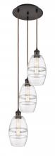 Innovations Lighting 113B-3P-OB-G557-6CL - Vaz - 3 Light - 12 inch - Oil Rubbed Bronze - Cord hung - Multi Pendant