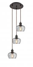  113B-3P-OB-G92 - Fenton - 3 Light - 13 inch - Oil Rubbed Bronze - Cord Hung - Multi Pendant