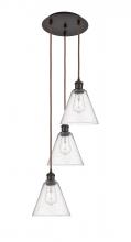 Innovations Lighting 113B-3P-OB-GBC-84 - Berkshire - 3 Light - 15 inch - Oil Rubbed Bronze - Cord Hung - Multi Pendant