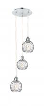 Innovations Lighting 113B-3P-PC-G1215-6 - Athens Water Glass - 3 Light - 13 inch - Polished Chrome - Cord hung - Multi Pendant