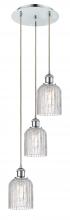  113B-3P-PC-G559-5CL - Bridal Veil - 3 Light - 12 inch - Polished Chrome - Cord Hung - Multi Pendant