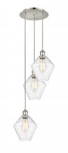  113B-3P-PN-G654-8 - Cindyrella - 3 Light - 15 inch - Polished Nickel - Cord Hung - Multi Pendant