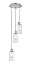  113B-3P-PN-G804 - Clymer - 3 Light - 10 inch - Polished Nickel - Cord Hung - Multi Pendant