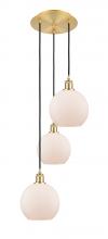 Innovations Lighting 113B-3P-SG-G121-8 - Athens - 3 Light - 15 inch - Satin Gold - Cord Hung - Multi Pendant