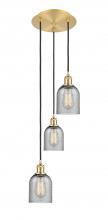 Innovations Lighting 113B-3P-SG-G257 - Caledonia - 3 Light - 12 inch - Satin Gold - Cord Hung - Multi Pendant