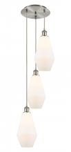  113B-3P-SN-G651-7 - Cindyrella - 3 Light - 14 inch - Brushed Satin Nickel - Cord Hung - Multi Pendant