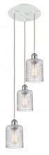 Innovations Lighting 113B-3P-WPC-G112C-5CL - Cobbleskill - 3 Light - 12 inch - White Polished Chrome - Cord Hung - Multi Pendant