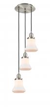 Innovations Lighting 113F-3P-SN-G191 - Bellmont - 3 Light - 13 inch - Brushed Satin Nickel - Cord hung - Multi Pendant