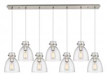 Innovations Lighting 127-410-1PS-SN-G412-8SDY - Newton Bell - 7 Light - 52 inch - Brushed Satin Nickel - Linear Pendant