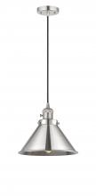 Innovations Lighting 201CSW-PN-M10-PN - Briarcliff - 1 Light - 10 inch - Polished Nickel - Cord hung - Mini Pendant