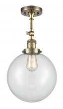 Innovations Lighting 201F-AB-G202-10 - Beacon - 1 Light - 10 inch - Antique Brass - Semi-Flush Mount