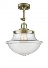  201F-AB-G542 - Oxford - 1 Light - 12 inch - Antique Brass - Semi-Flush Mount