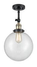 Innovations Lighting 201F-BAB-G202-10 - Beacon - 1 Light - 10 inch - Black Antique Brass - Semi-Flush Mount