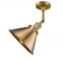 Innovations Lighting 201F-BB-M10-BB - Briarcliff - 1 Light - 10 inch - Brushed Brass - Semi-Flush Mount