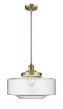 Innovations Lighting 201S-BB-G694-16 - Bridgeton - 1 Light - 12 inch - Brushed Brass - Stem Hung - Mini Pendant