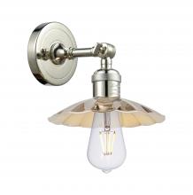 Innovations Lighting 203-PN-M17-PN - Scallop - 1 Light - 8 inch - Polished Nickel - Sconce