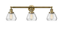 Innovations Lighting 205-BB-G172 - Fulton - 3 Light - 30 inch - Brushed Brass - Bath Vanity Light