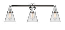 Innovations Lighting 205-PC-G62 - Cone - 3 Light - 30 inch - Polished Chrome - Bath Vanity Light