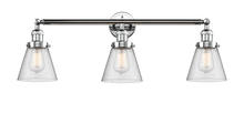 Innovations Lighting 205-PC-G64 - Cone - 3 Light - 30 inch - Polished Chrome - Bath Vanity Light