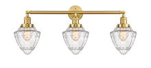 Innovations Lighting 205-SG-G664-7 - Bullet - 3 Light - 34 inch - Satin Gold - Bath Vanity Light