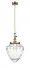  206-AB-G664-12 - Bullet - 1 Light - 12 inch - Antique Brass - Stem Hung - Mini Pendant