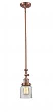  206-AC-G52 - Bell - 1 Light - 5 inch - Antique Copper - Stem Hung - Mini Pendant