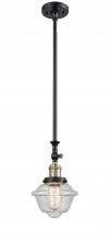  206-BAB-G534 - Oxford - 1 Light - 7 inch - Black Antique Brass - Stem Hung - Mini Pendant