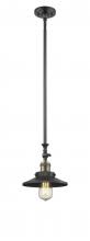 Innovations Lighting 206-BAB-M6 - Railroad - 1 Light - 8 inch - Black Antique Brass - Stem Hung - Mini Pendant